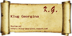 Klug Georgina névjegykártya