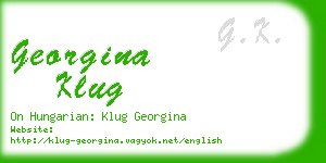 georgina klug business card